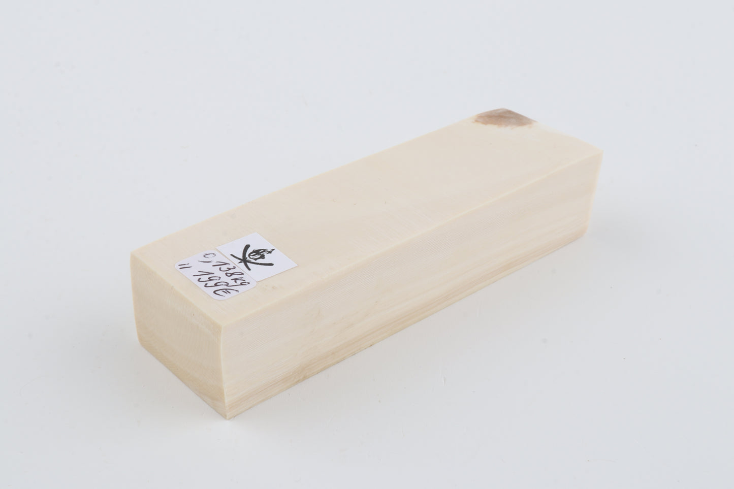 White mammoth ivory segment