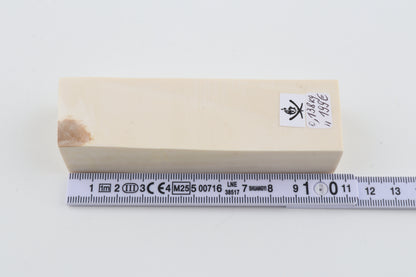 White mammoth ivory segment