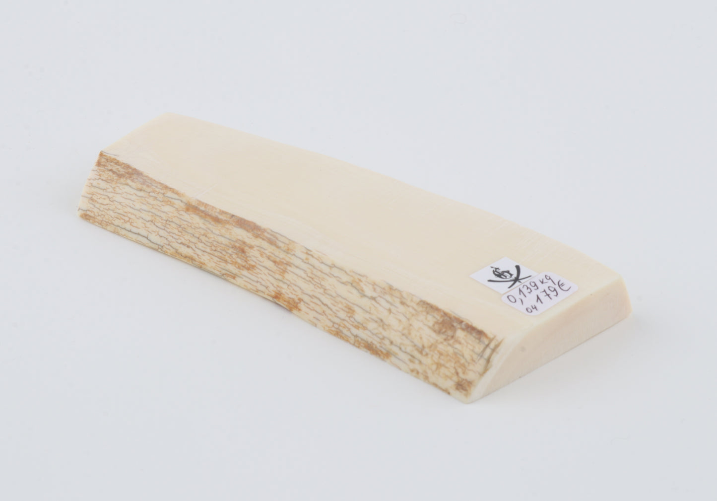 White mammoth ivory segment