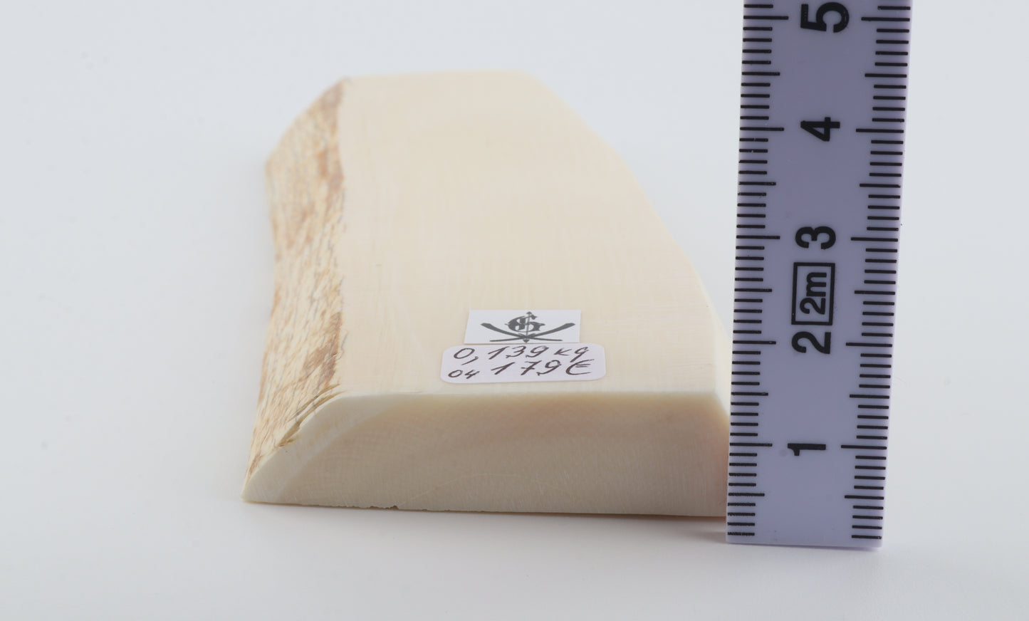 White mammoth ivory segment