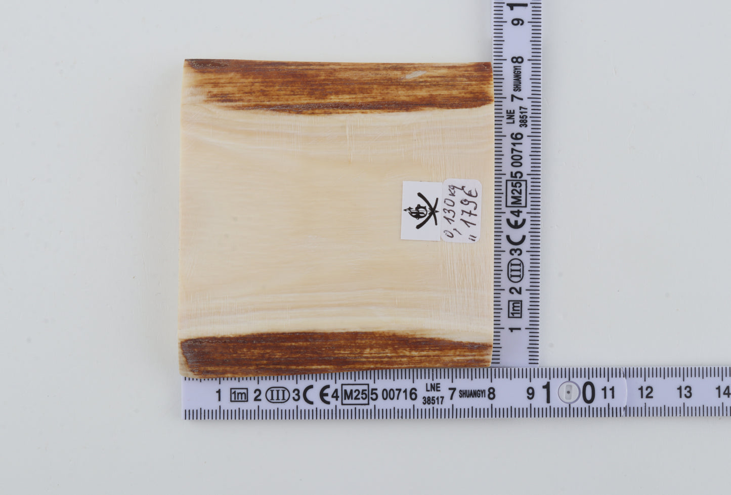 White mammoth ivory segment