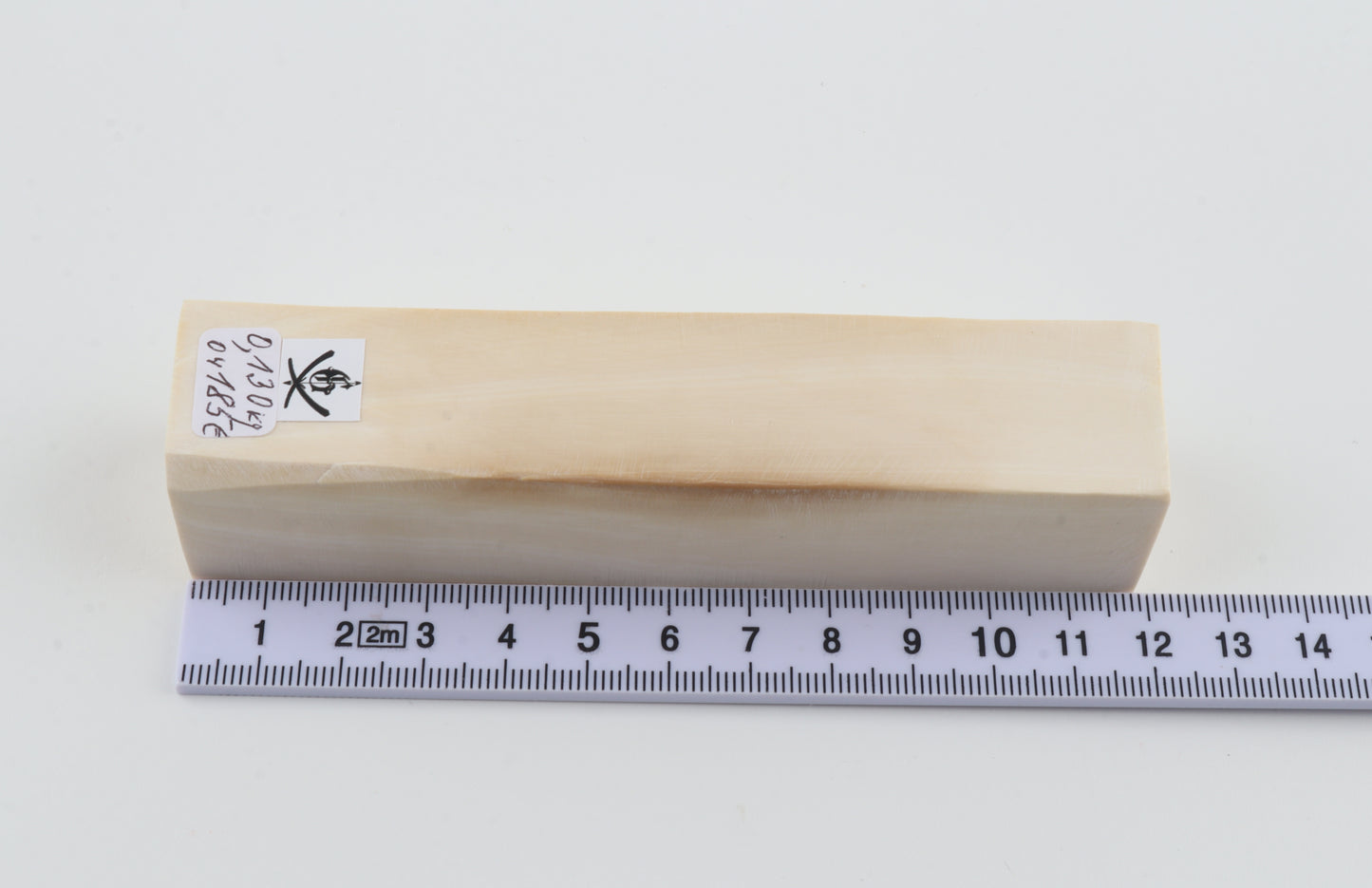 White mammoth ivory segment
