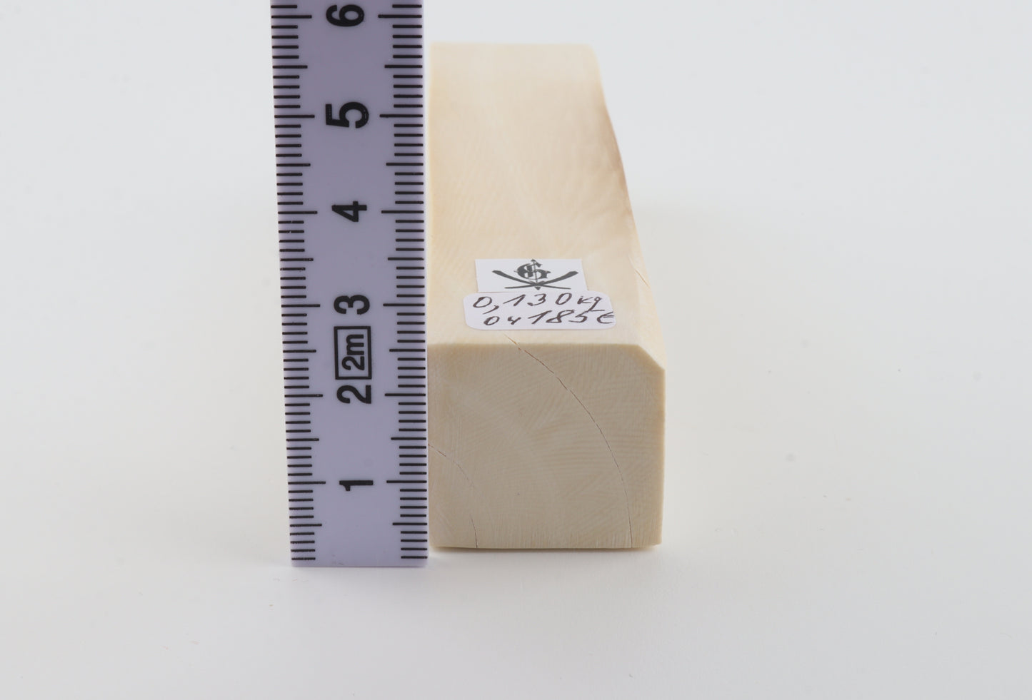 White mammoth ivory segment