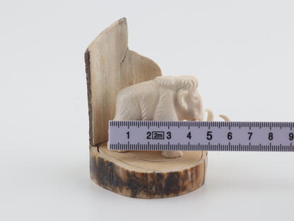 Carved woolly mammoth figurine
