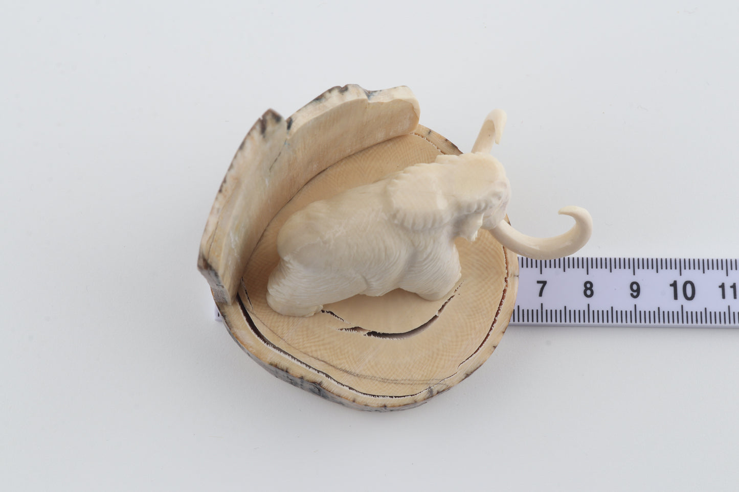 Carved woolly mammoth figurine