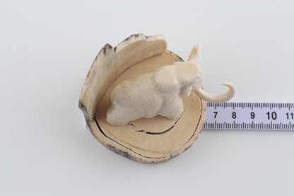 Carved woolly mammoth figurine