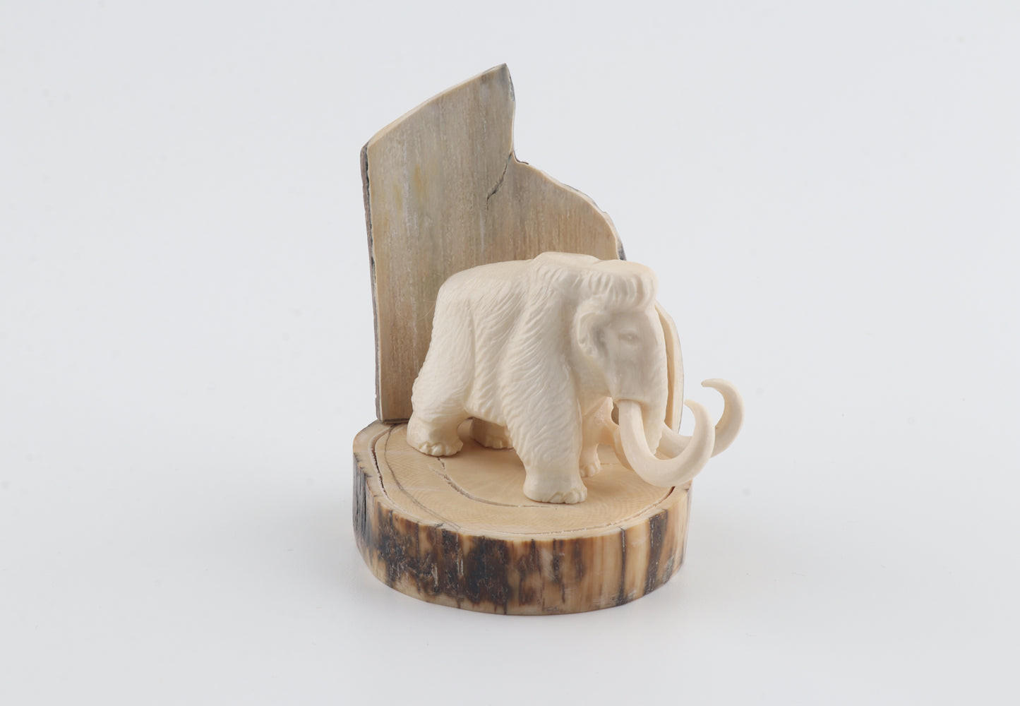 Carved woolly mammoth figurine