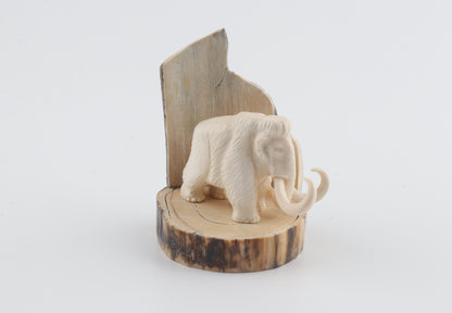 Carved woolly mammoth figurine