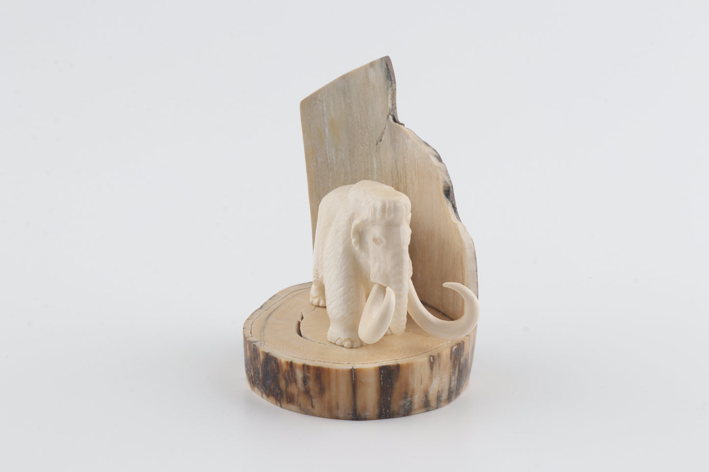 Carved woolly mammoth figurine