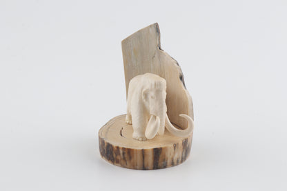 Carved woolly mammoth figurine