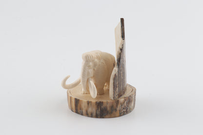 Carved woolly mammoth figurine