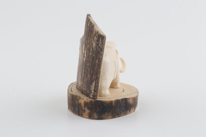 Carved woolly mammoth figurine