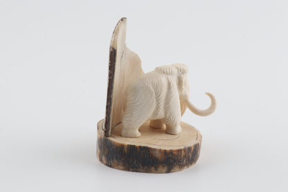 Carved woolly mammoth figurine