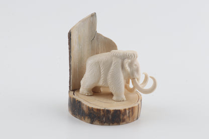 Carved woolly mammoth figurine