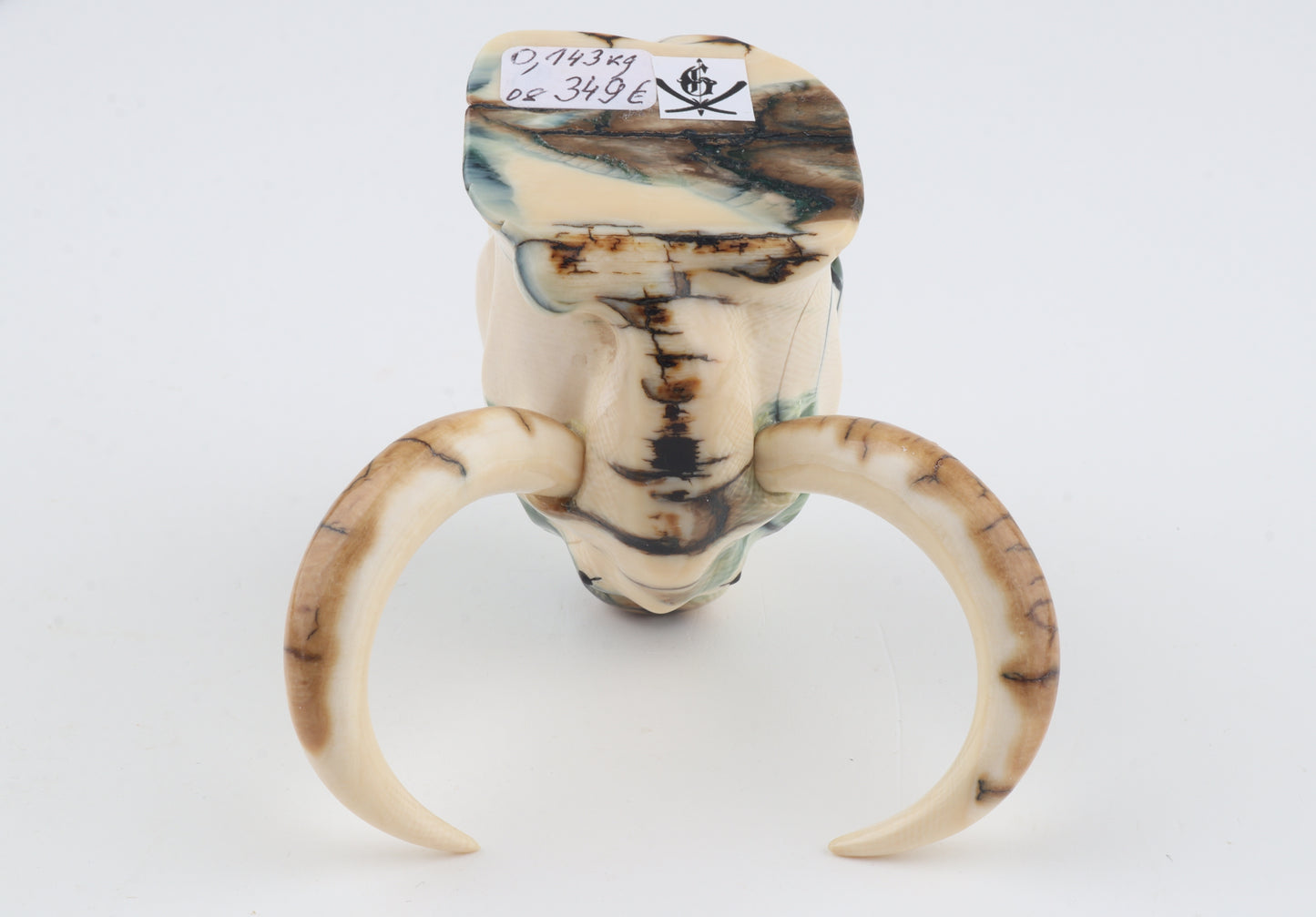 Carved woolly mammoth figurine