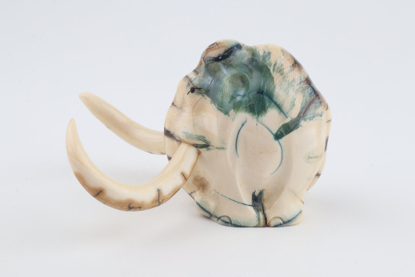 Carved woolly mammoth figurine