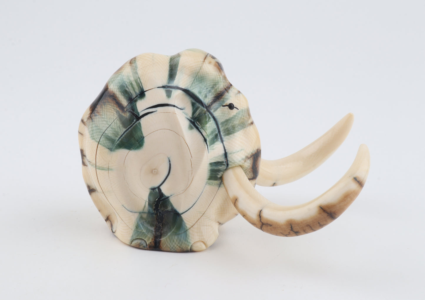 Carved woolly mammoth figurine