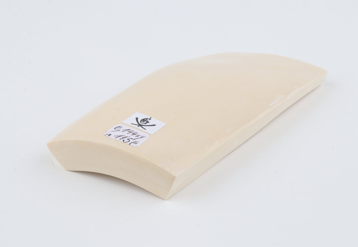 White mammoth ivory segment