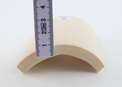 White mammoth ivory segment