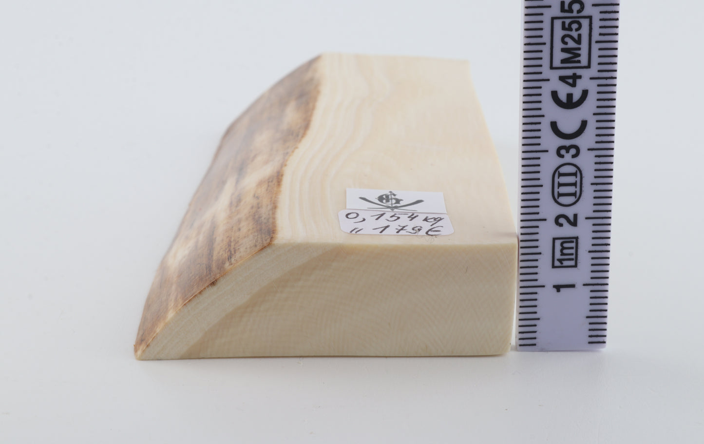 White mammoth ivory segment