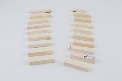 White mammoth ivory segments