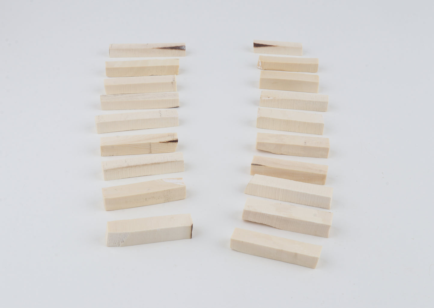 White mammoth ivory segments