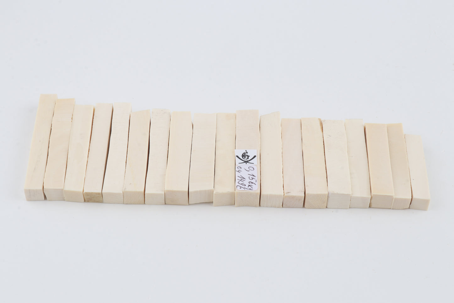 White mammoth ivory segments
