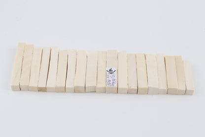 White mammoth ivory segments