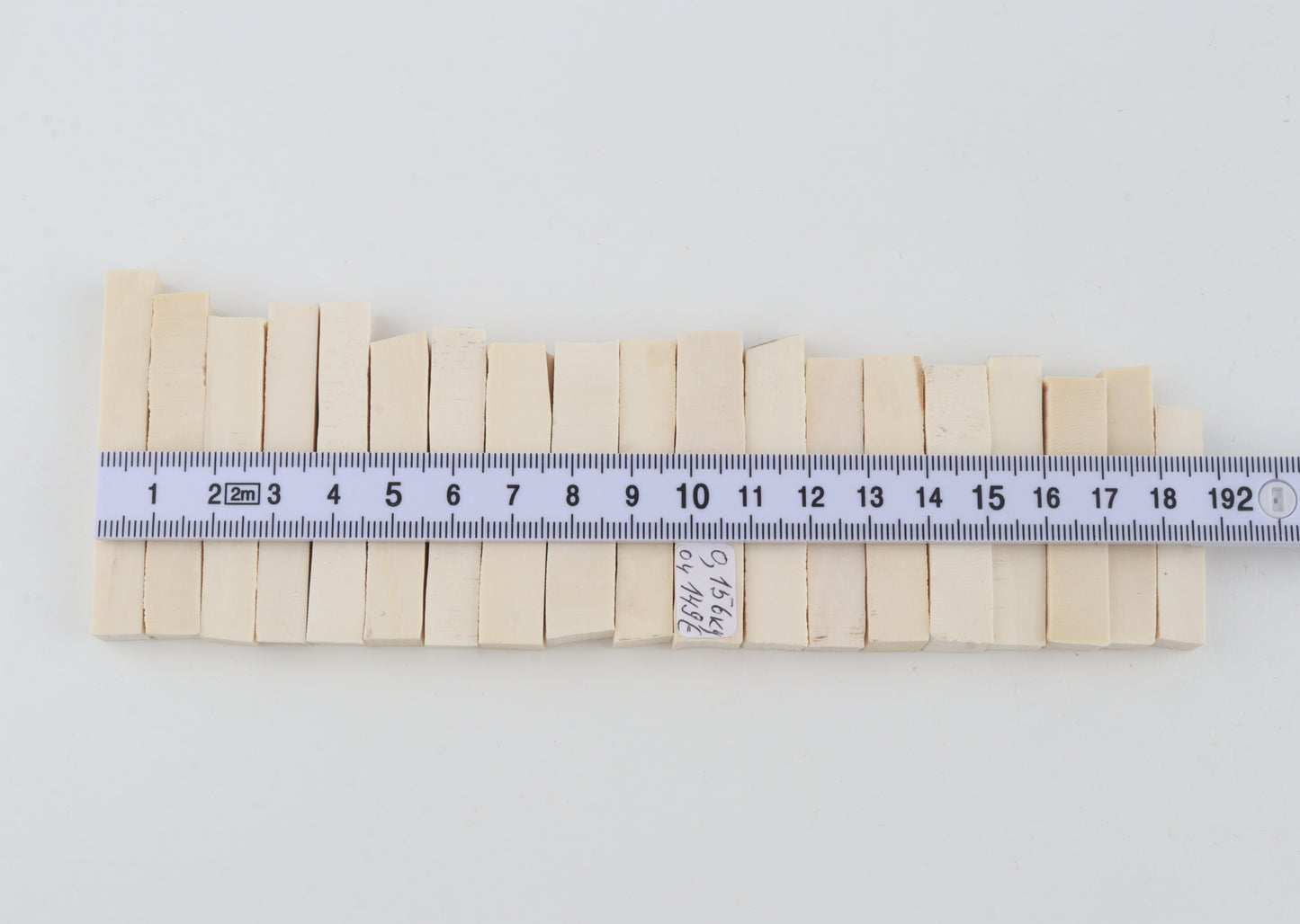 White mammoth ivory segments