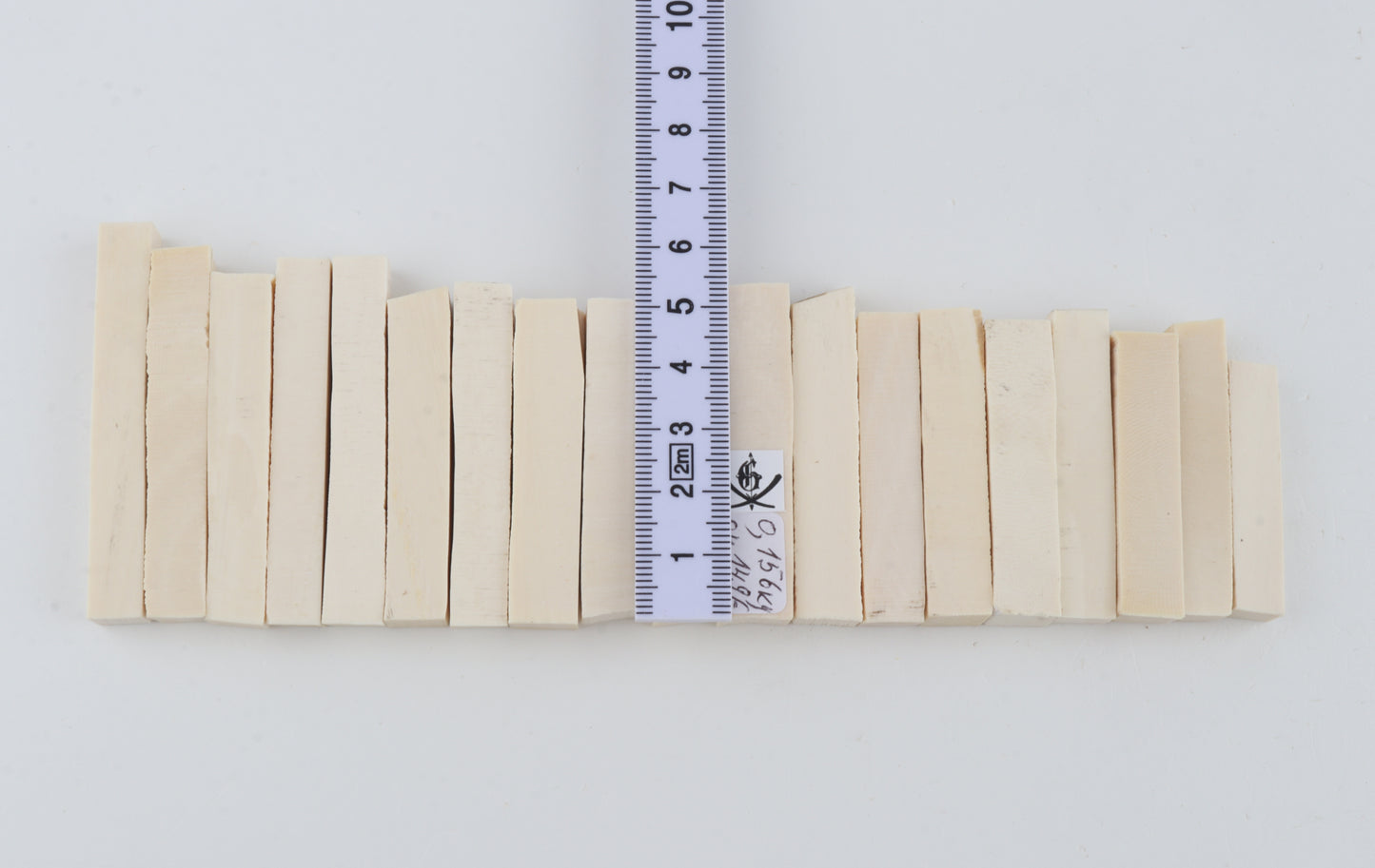 White mammoth ivory segments