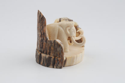 Carved woolly mammoth figurine