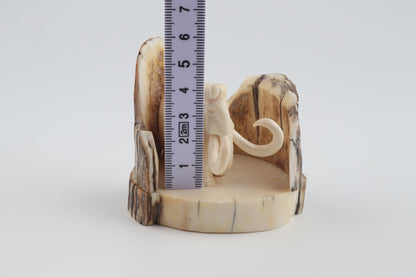 Carved woolly mammoth figurine