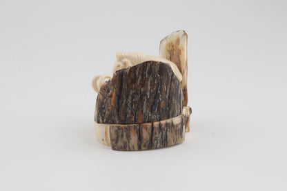 Carved woolly mammoth figurine