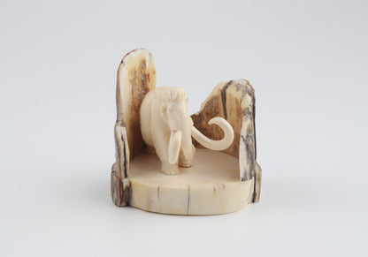 Carved woolly mammoth figurine