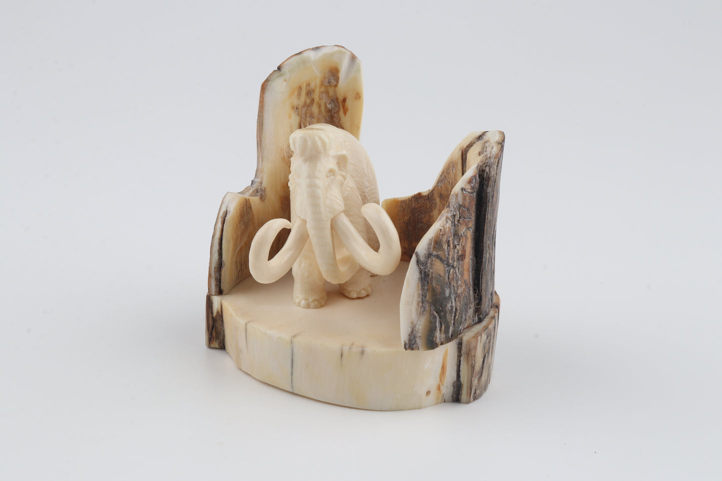 Carved woolly mammoth figurine