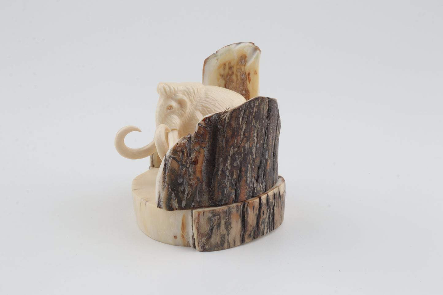 Carved woolly mammoth figurine
