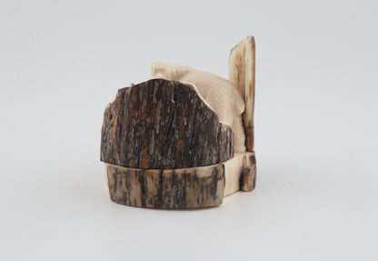 Carved woolly mammoth figurine