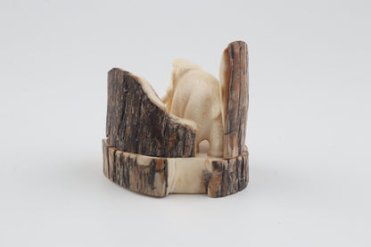 Carved woolly mammoth figurine