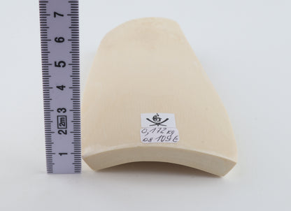 White mammoth ivory piece