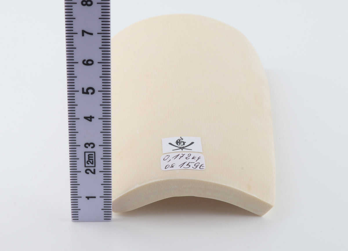White mammoth ivory piece