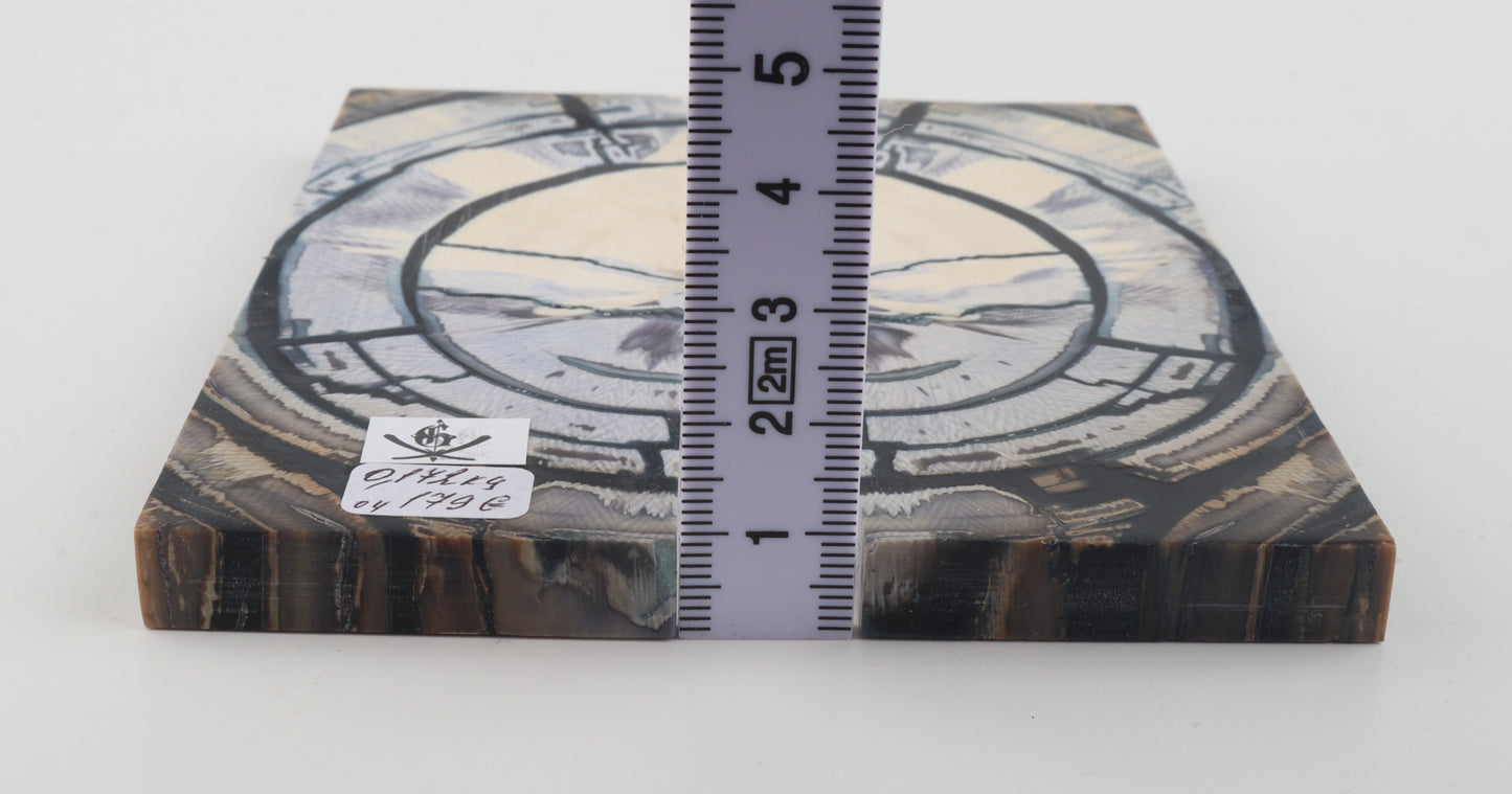 Stabilized mammoth ivory scales