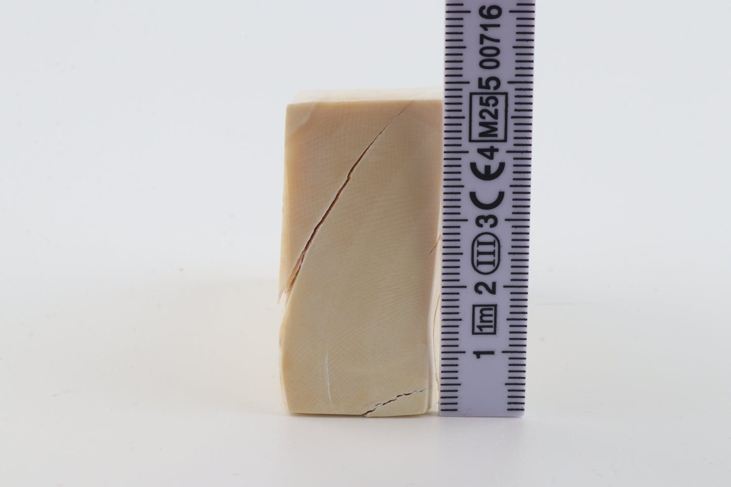 White mammoth ivory segment