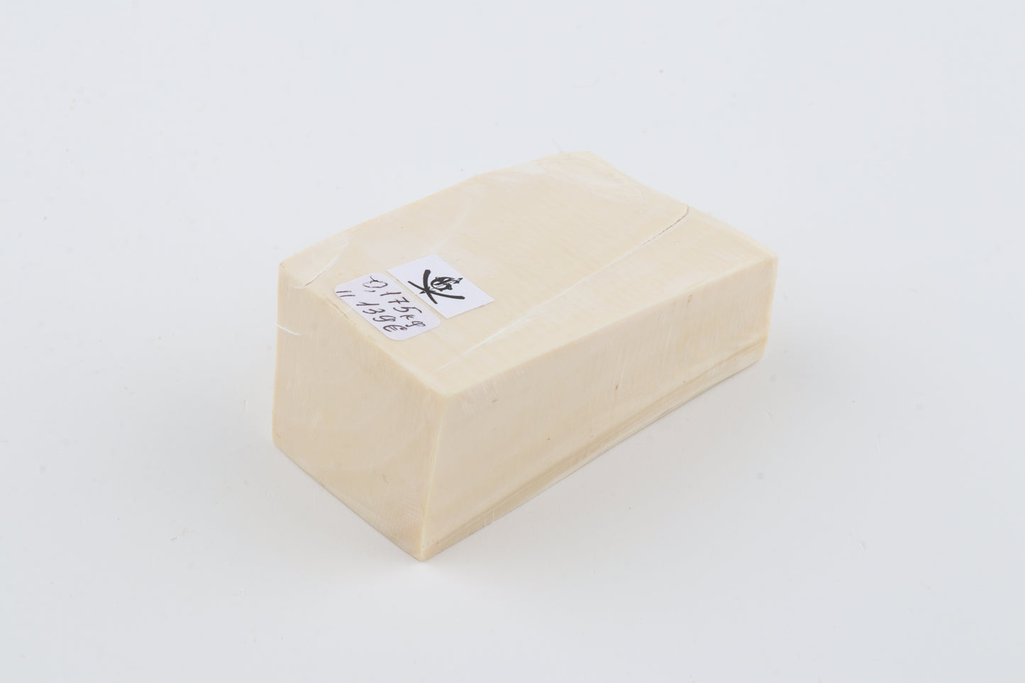 White mammoth ivory segment