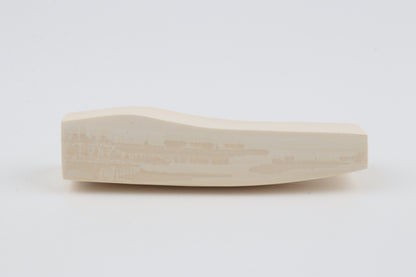 White mammoth ivory segment