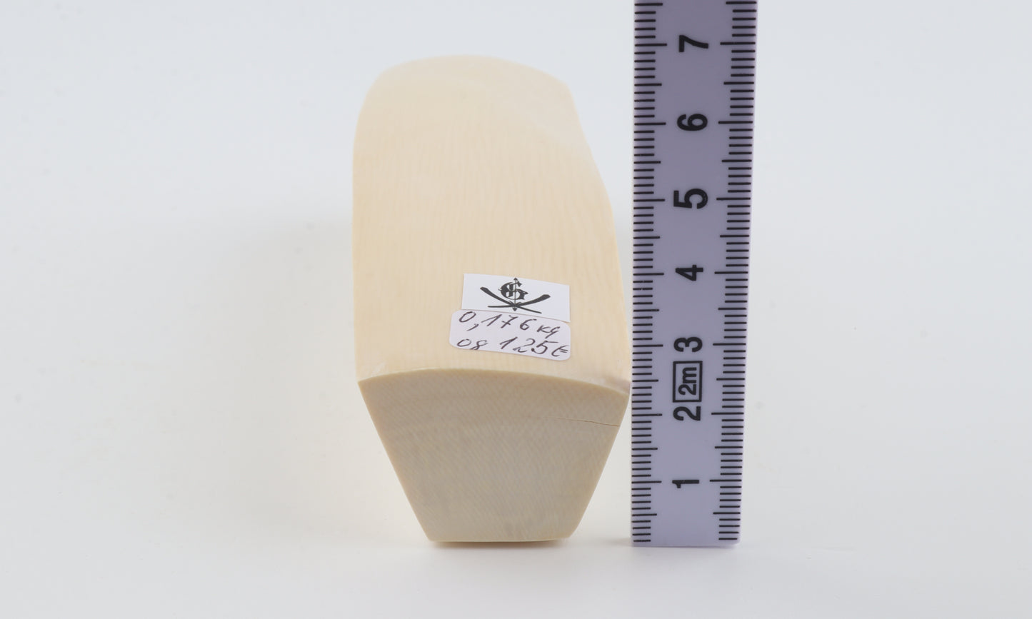 White mammoth ivory segment