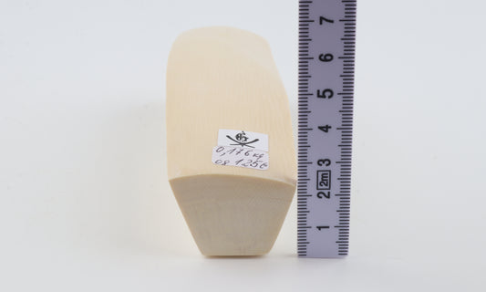 White mammoth ivory segment