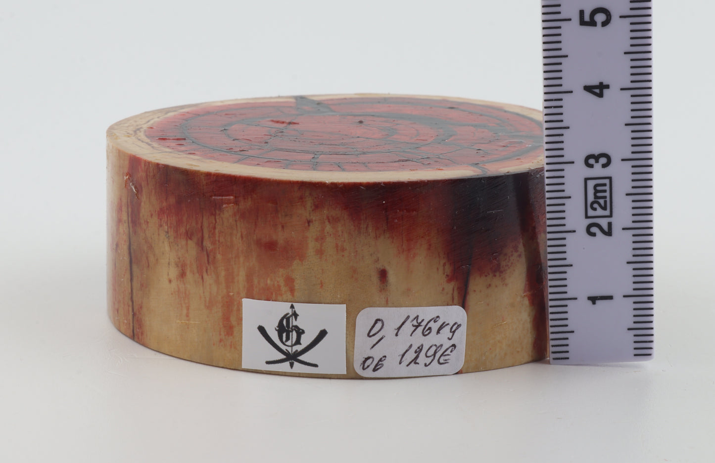 Stabilised mammoth ivory block
