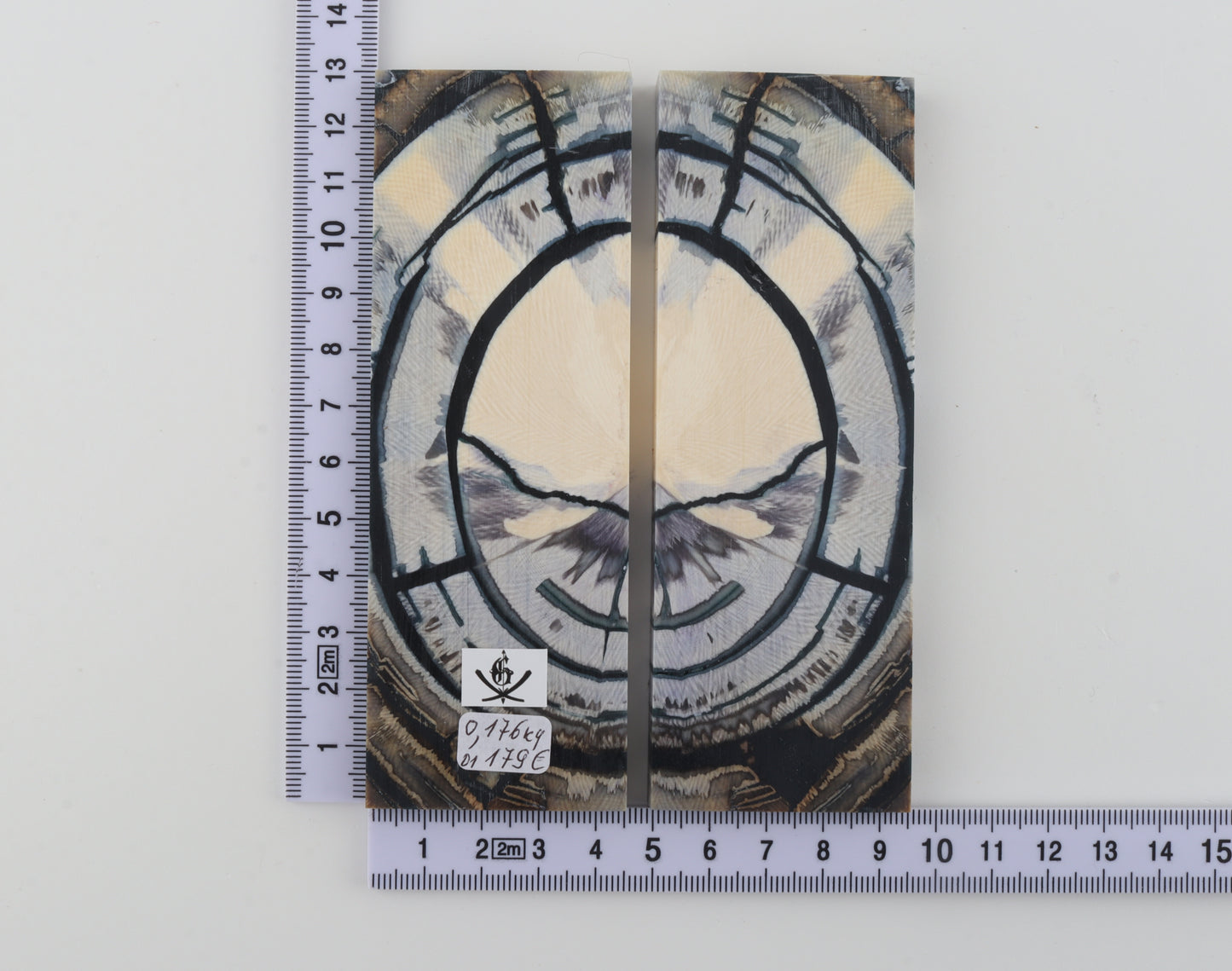 Stabilised mammoth ivory scales