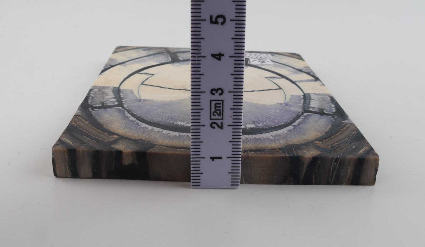 Stabilised mammoth ivory scales