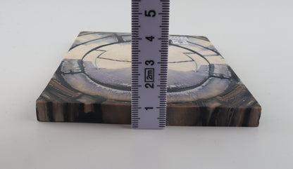 Stabilised mammoth ivory scales